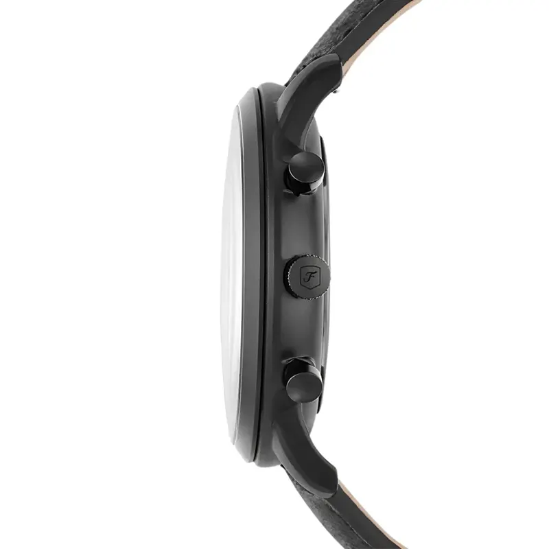 Fossil Neutra Chronograph Black Dial Leather Men's Watch- FS5503